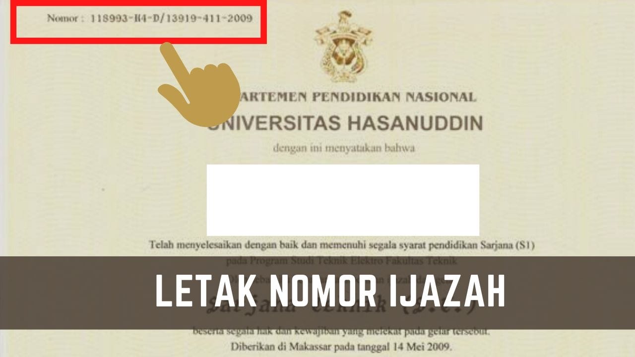 letak nomor ijazah