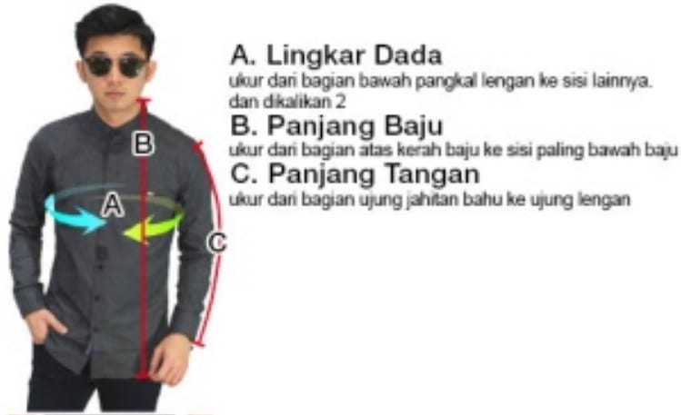 cara-menentukan-ukuran-baju-pria