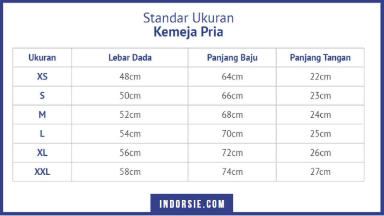 Kenali Ukuran Baju Pria Berikut Bye Kesempitan And Kedodoran 9199