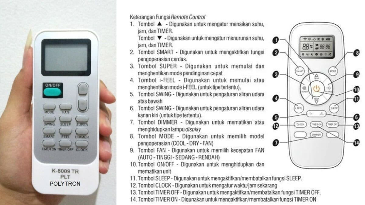 kode remot ac universal samsung